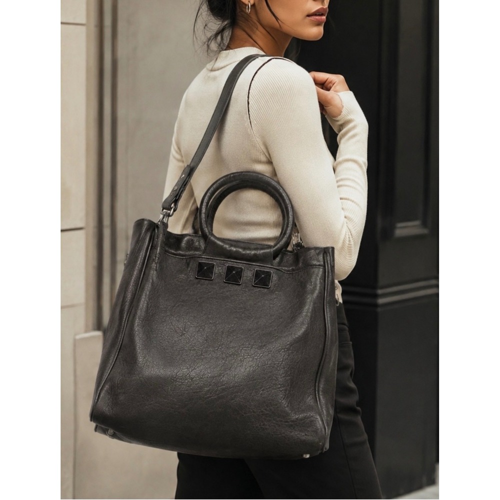 Vintage 2008 Marc Jacobs Carter Rocket Tote Leather Y2K Archival Black